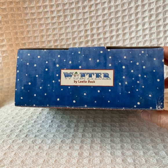 JC Penney Vintage Leslie Beck Snowmen Salt & Pepper Shakers New Old Stock NIB - Picture 8 of 11